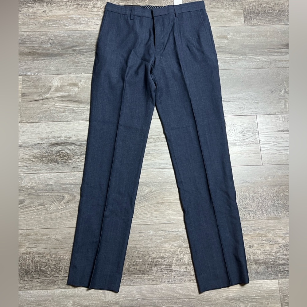 NEW Banana Republic Pants Mens 31X34 Blue Wool Tailored Standard Fit  Dress